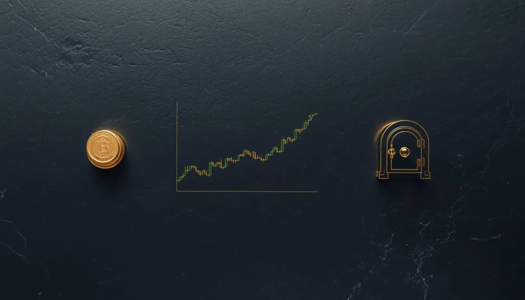 Illustration comparing physical gold, gold ETFs, and Gold IRA investment options