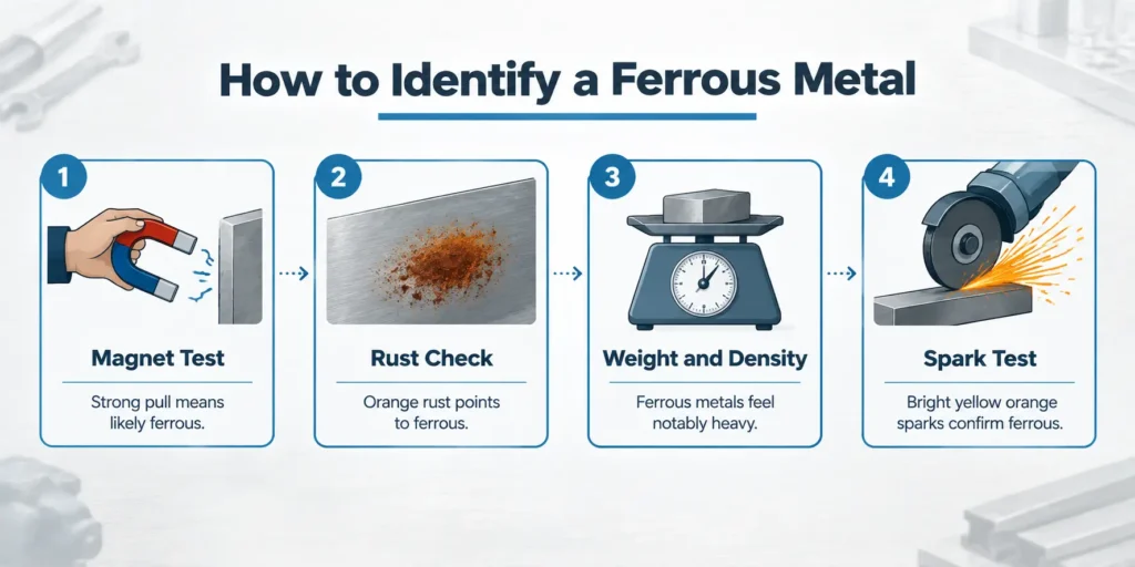 Common uses of ferrous metals in construction and industry